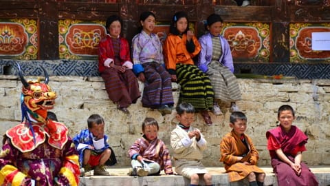 Maskentänze in Bumthang 